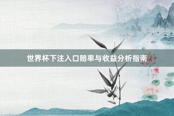 世界杯下注入口赔率与收益分析指南
