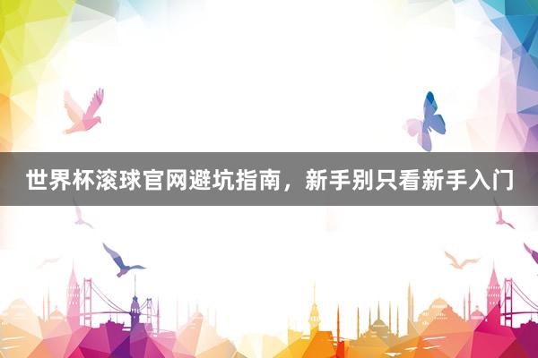 世界杯滚球官网避坑指南，新手别只看新手入门